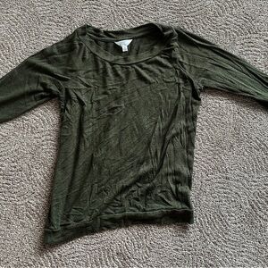 Dark Green Long Sleeve Top